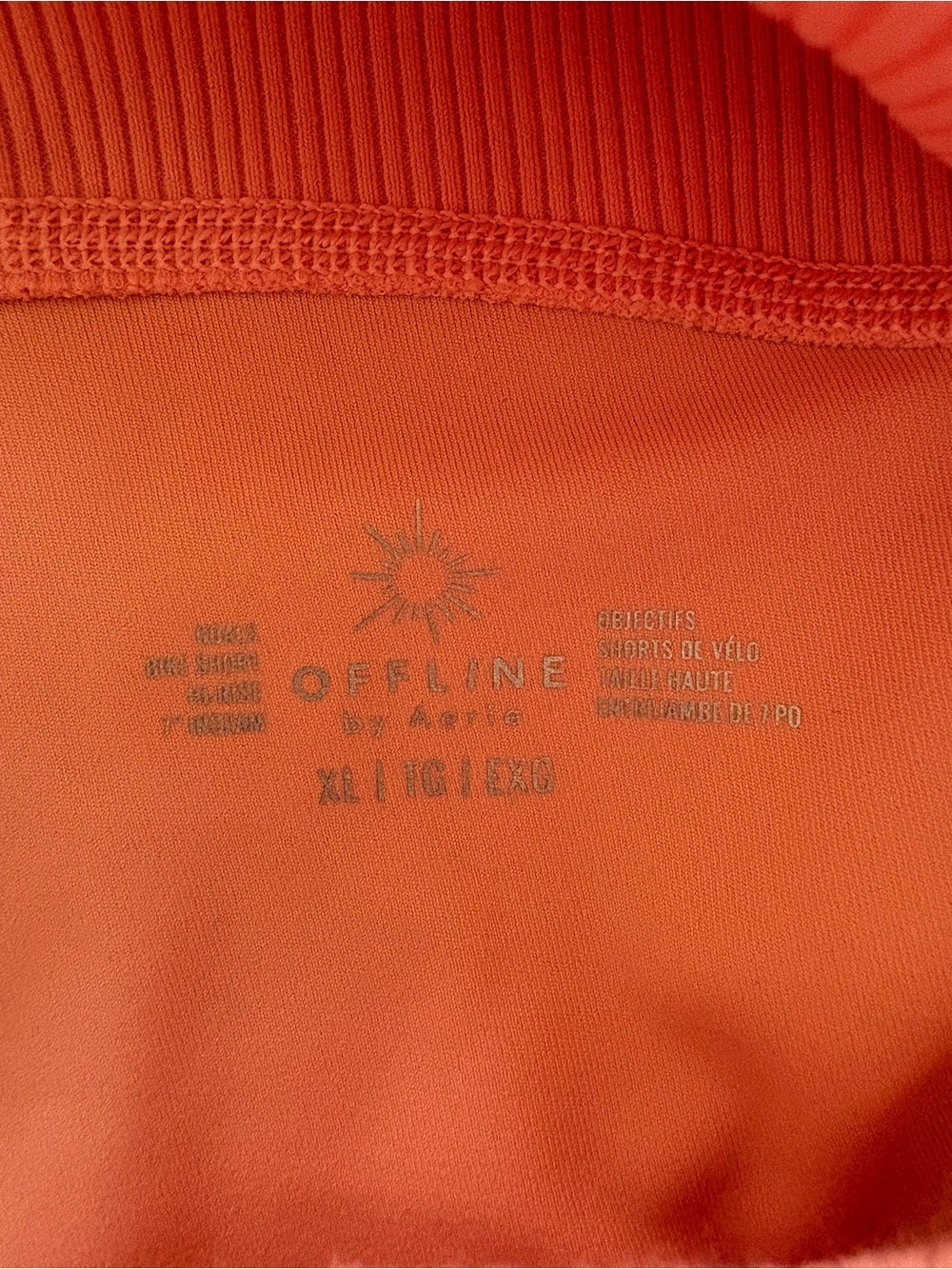 XL Aerie Like NEW Peach High-Waisted Biker Shorts - Picture 5 of 5